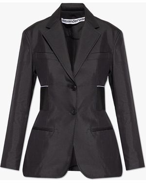 Alexander Wang Blazer With Elastic Waist Belt - Black
