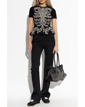 McQueen Top With Lurex Thread - Black