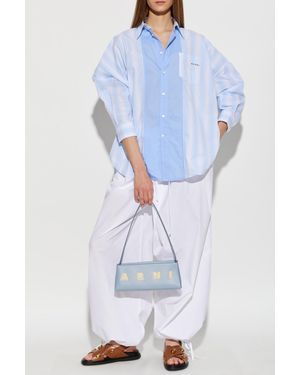 Marni Asymmetrical Cut Shirt - Blue