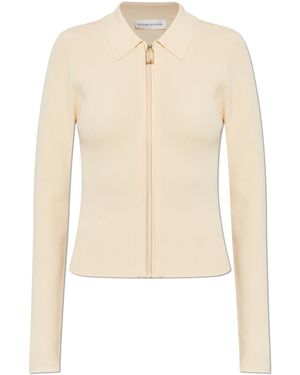 Victoria Beckham Zip-Up Cardigan - Natural