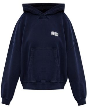 American Vintage Sweatshirt With Logo - Blue