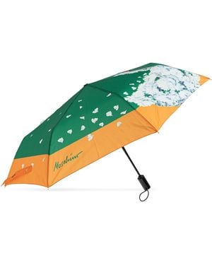Moschino Folding Umbrella - Green