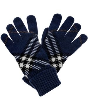 Burberry Cashmere Gloves - Blue