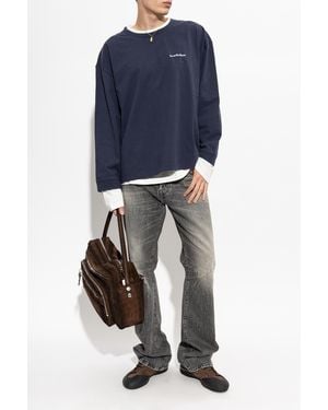 Acne Studios Long Sleeve T-Shirt - Blue