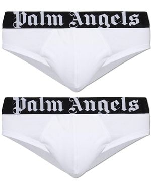 Palm Angels Two-Pack Of Briefs With Logo - White