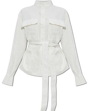 Ferragamo Shirt With Belt - White
