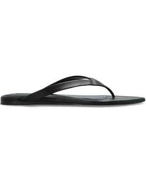 Ami Paris Leather Slides - Black