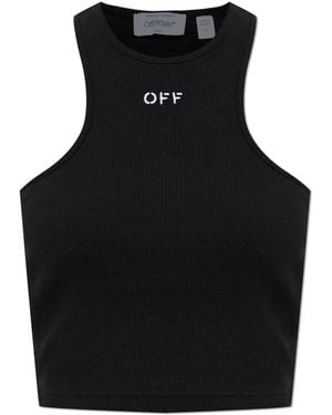Off-White c/o Virgil Abloh Ribbed Sleeveless Top - Black