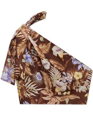 Zimmermann Top With An Exposed Shoulder - Brown