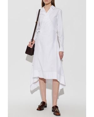 Loewe Asymmetrical Dress With Belt - White