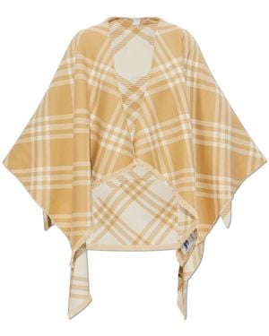 Burberry Poncho 'Tribar' - Natural