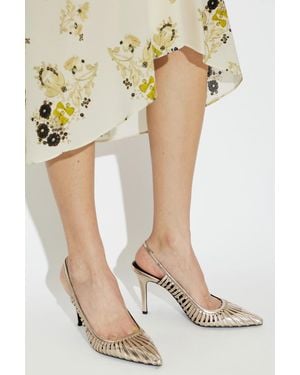 Isabel Marant Heeled Shoes 'Pysma' - Metallic