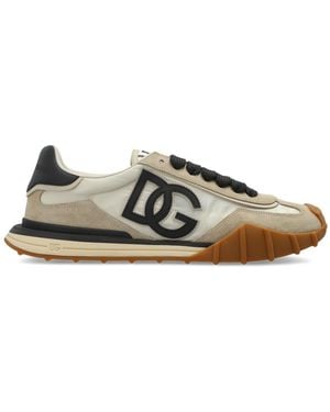 Dolce & Gabbana Sports Shoes With Logo - Natural