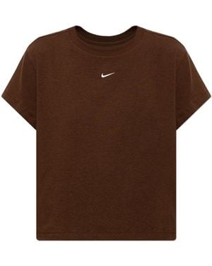 Nike T-Shirt With Logo - Brown