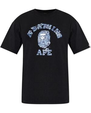 A Bathing Ape T-Shirt With Print - Black