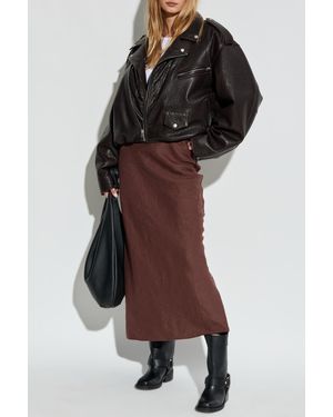 Samsøe & Samsøe Linen Skirt 'Saagneta' - Brown