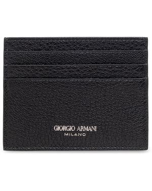 Giorgio Armani Logo Card Holder - Black