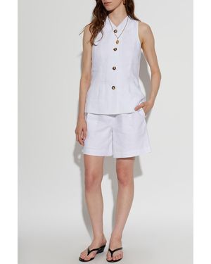 Posse Linen Waistcoat 'Dakota' - White
