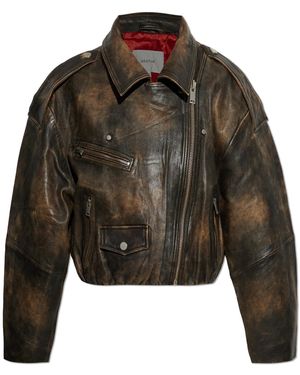 Gestuz Leather Jacket 'Gzdiana' - Black