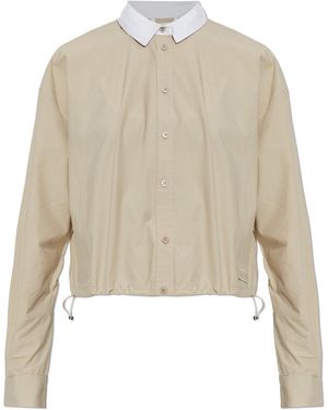 Rethinkit Studios Cotton Shirt With Embedded Logo - Natural