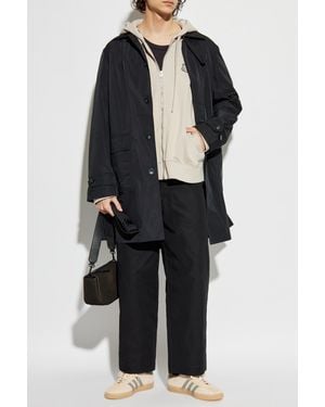 Maison Kitsuné Coat With Logo - Black