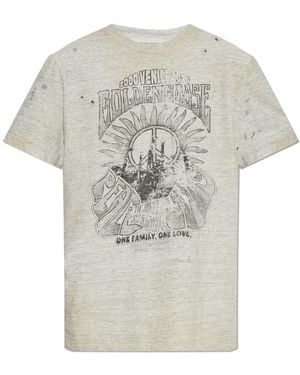 Golden Goose T-Shirt With A Vintage Effect - White