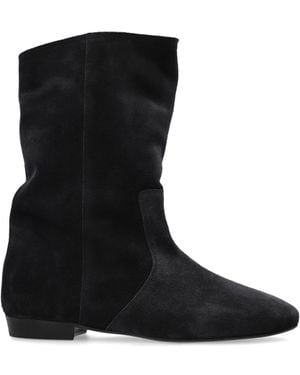 Isabel Marant Suede Ankle Boots Stefa, - Black