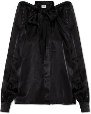 Vetements Shirt With Shoulder Pads - Black