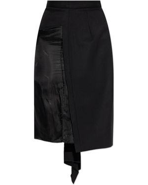 Vetements Asymmetric Skirt With Slit - Black