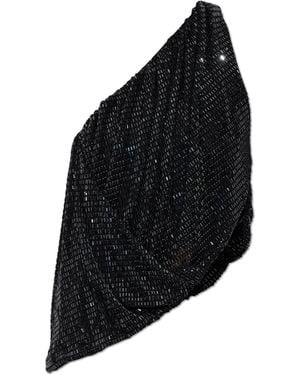 Self-Portrait Sequinned Top - Black