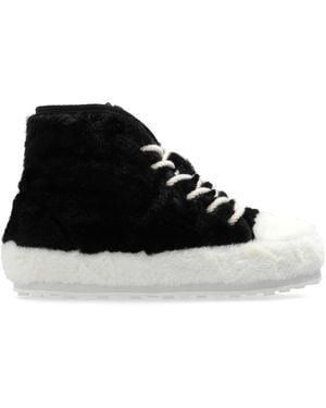 Marni Furry Ankle Boots - Black