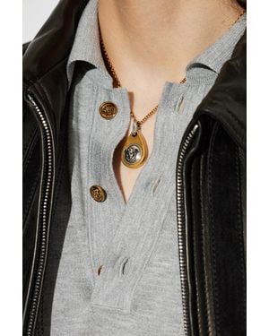 Versace Necklace With Pendant - Black