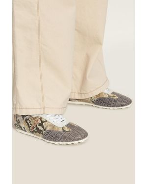 Marni Sports Shoes With A Snake Motif - Natural