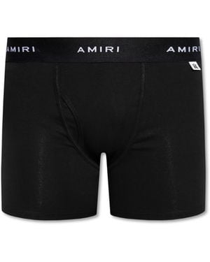 Amiri Boxer Shorts With Logo - Black