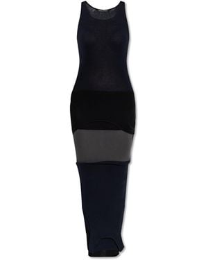 Balenciaga Ribbed Bodycon Dress - Black