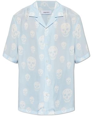 McQueen Shirt With Skull Motif - Blue