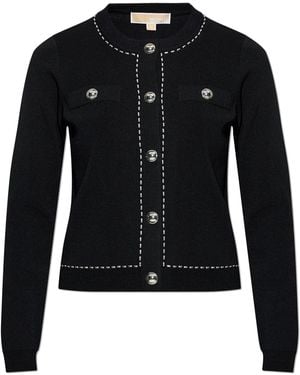 MICHAEL Michael Kors Cardigan With Decorative Pockets - Black