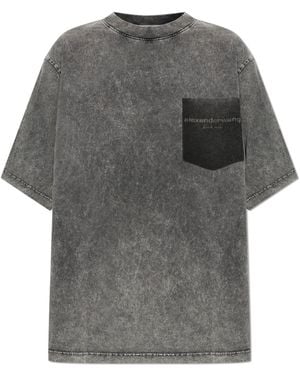 Alexander Wang T-Shirt With Logo - Grey