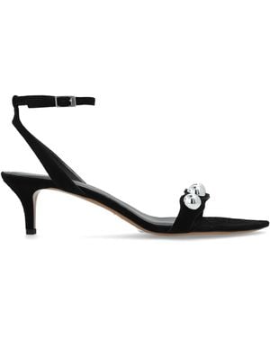 Isabel Marant Suede Heeled Sandals "Arolee" - White