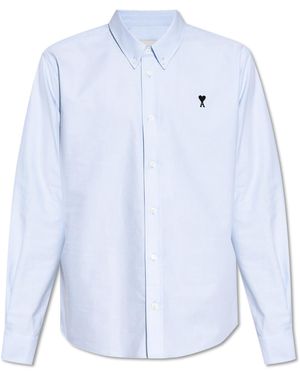 Ami Paris Shirt With Logo - Blue