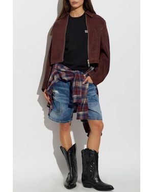DSquared² Denim Shorts With A Vintage Effect - Blue