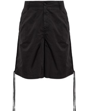 McQueen Shorts With Side Drawstrings - Black