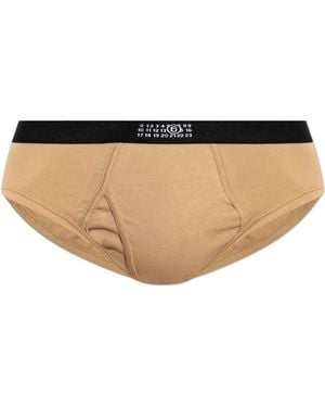 MM6 by Maison Margiela Briefs With Logo - Brown