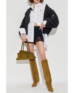 The Attico Skirt With A Slit - Black