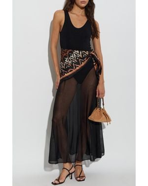 Zimmermann Dress With Sewn-In Bodysuit - Black