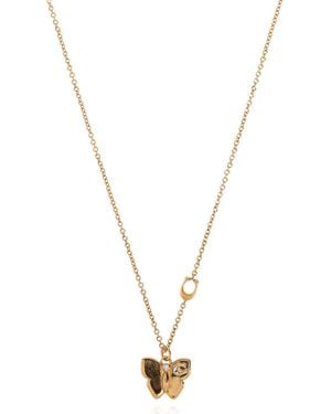 COACH Necklace With Butterfly-Shaped Pendant - Metallic