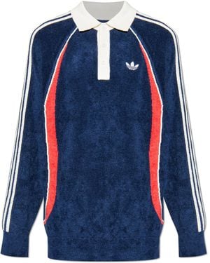 adidas Originals Polo With Embroidered Logo - Blue