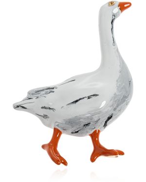Moschino Brooch With A Goose Motif - White