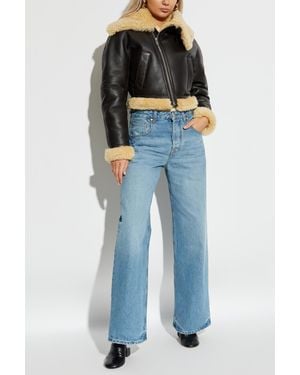 Jacquemus 'Aviatore' Shearling Coat - Black