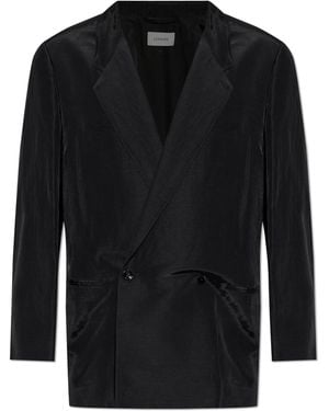 Lemaire Double-Breasted Blazer - Black